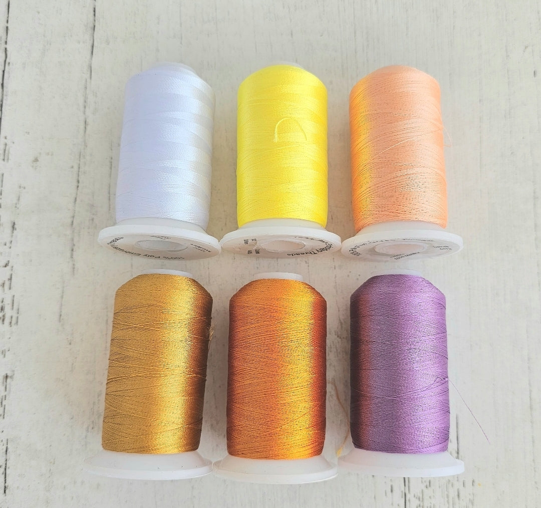 Kit hilos brillantes colores pasteles