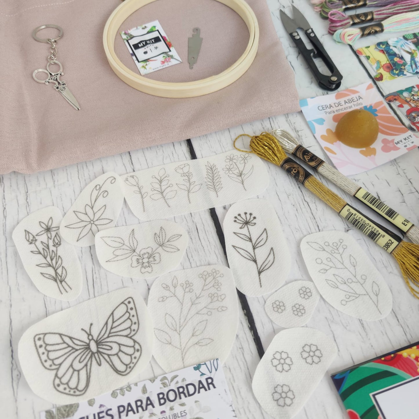 Mega kit para bordar funda de cojín