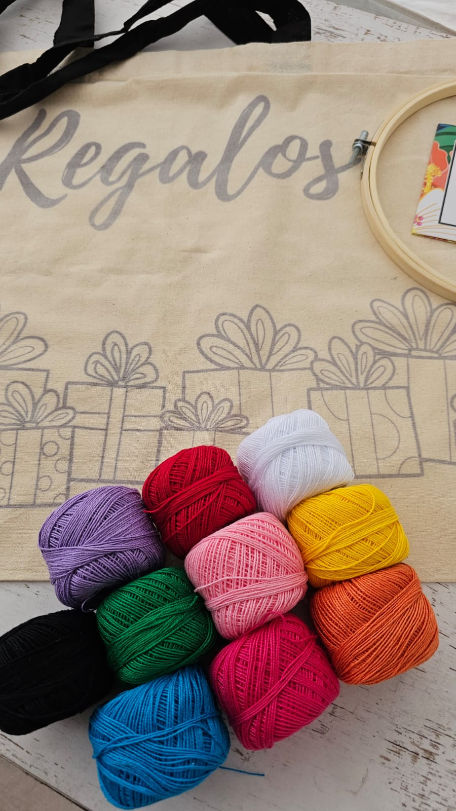 ¡ESPECIAL NAVIDAD! Kit para bordar bolso para llevar los regalos