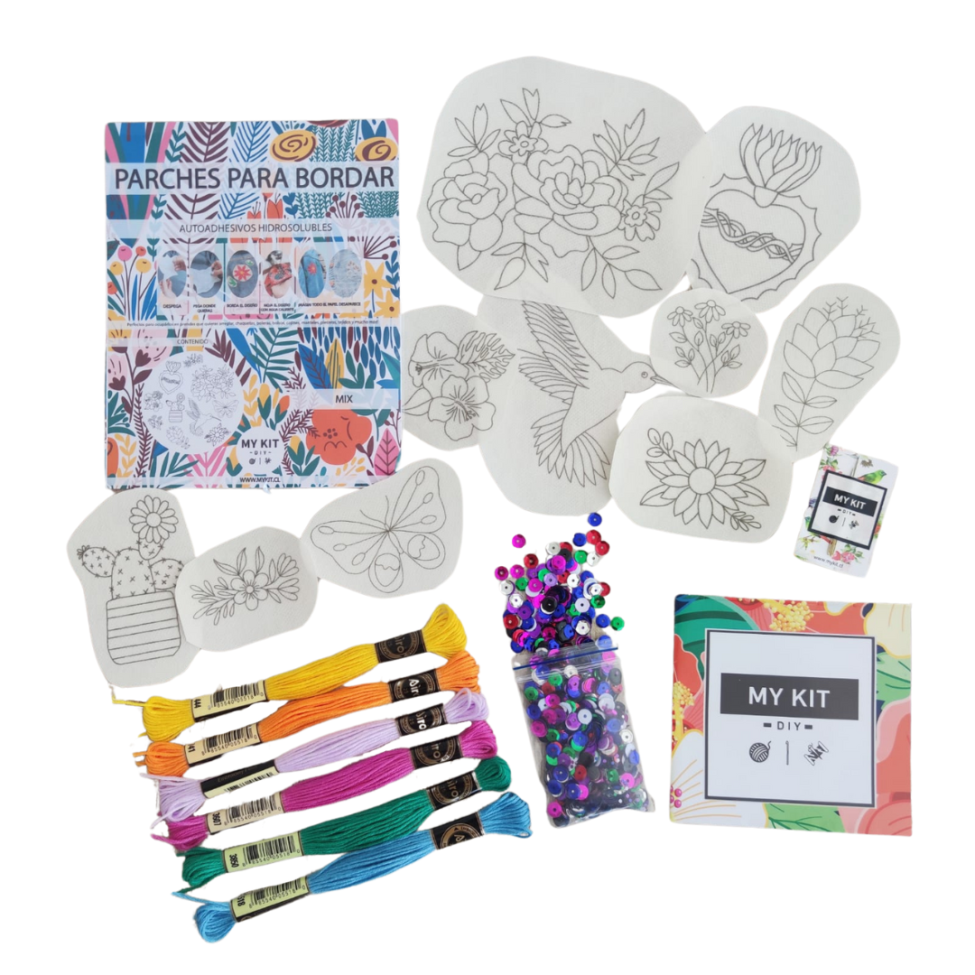 Kit parches con materiales diseños mix