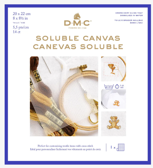 Canvas soluble DMC para punto cruz