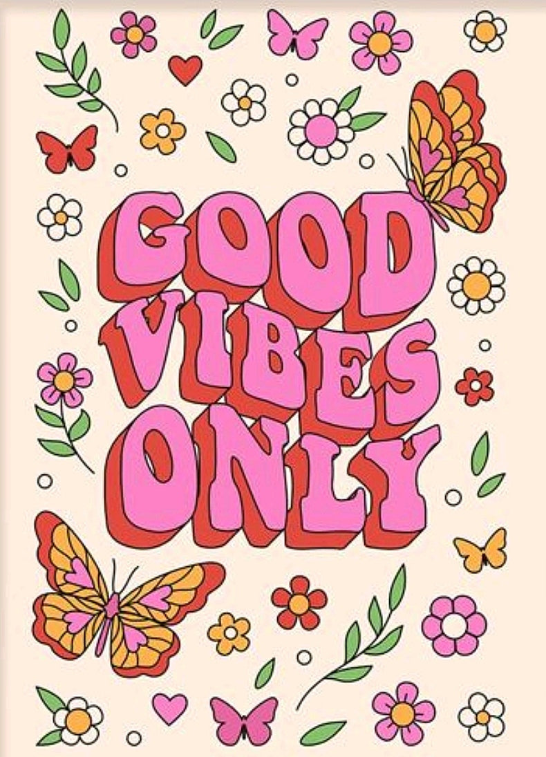 Kit pinta con diamantes 30 x 40 cm -Good vibes only