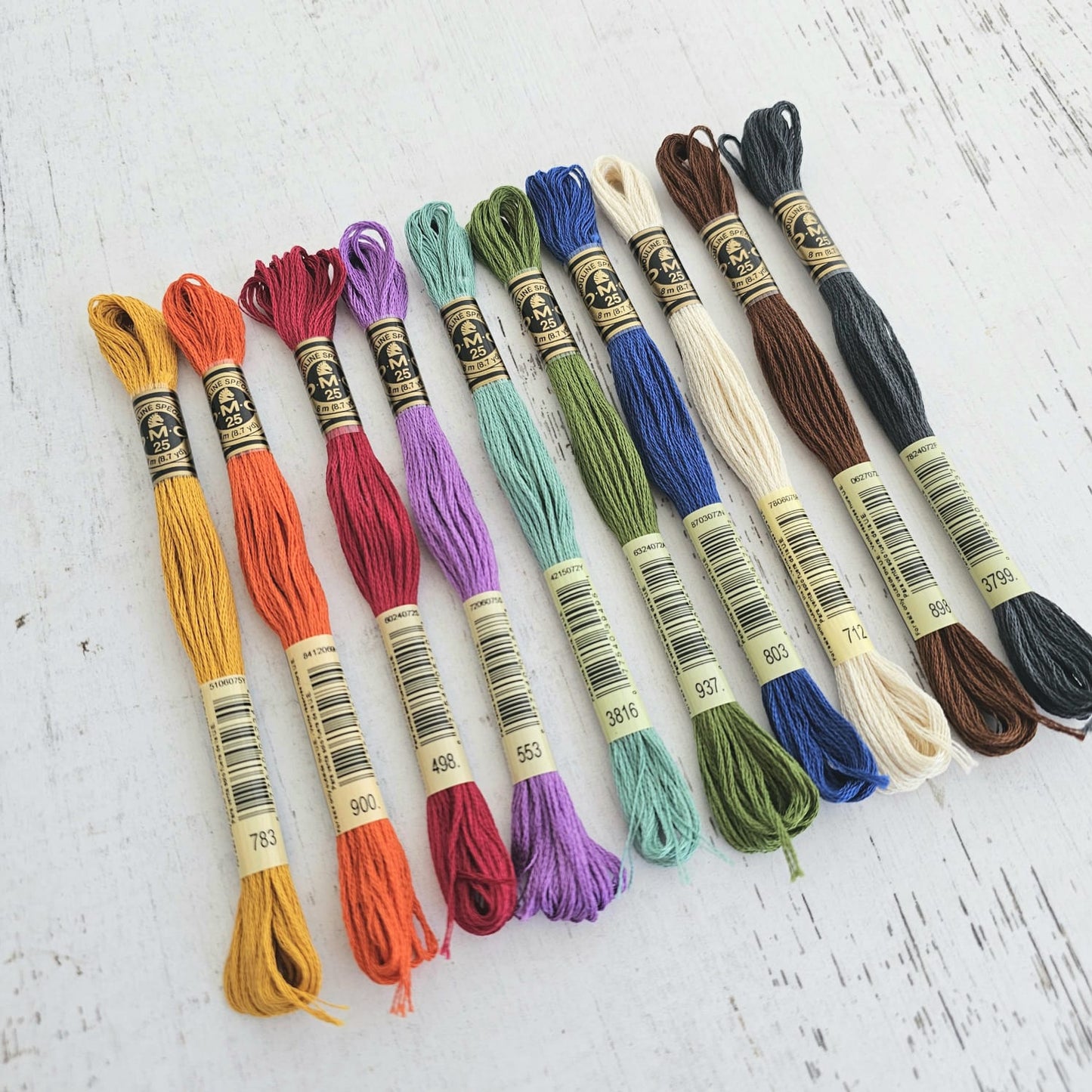 Kit hilo mouline DMC colores tierra