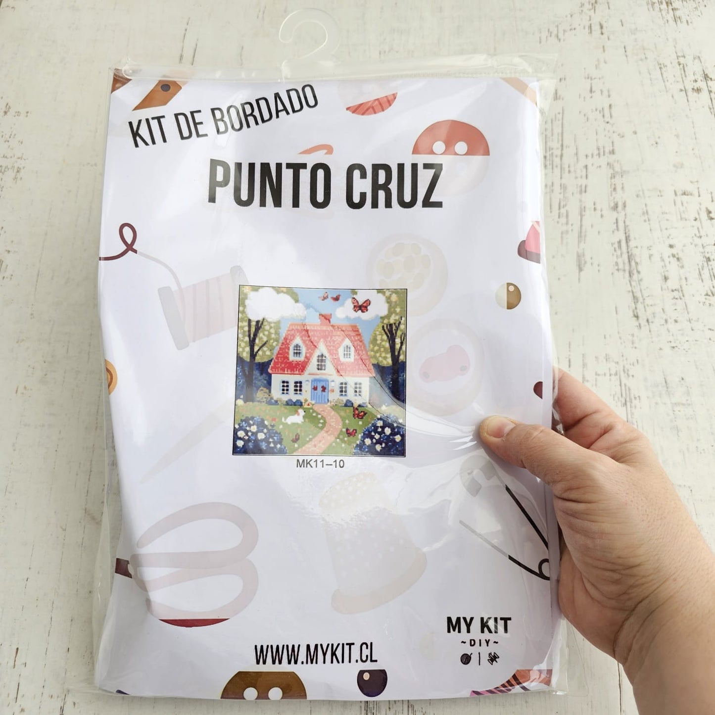 Kit punto cruz - Casita (40x40cm)-11ct