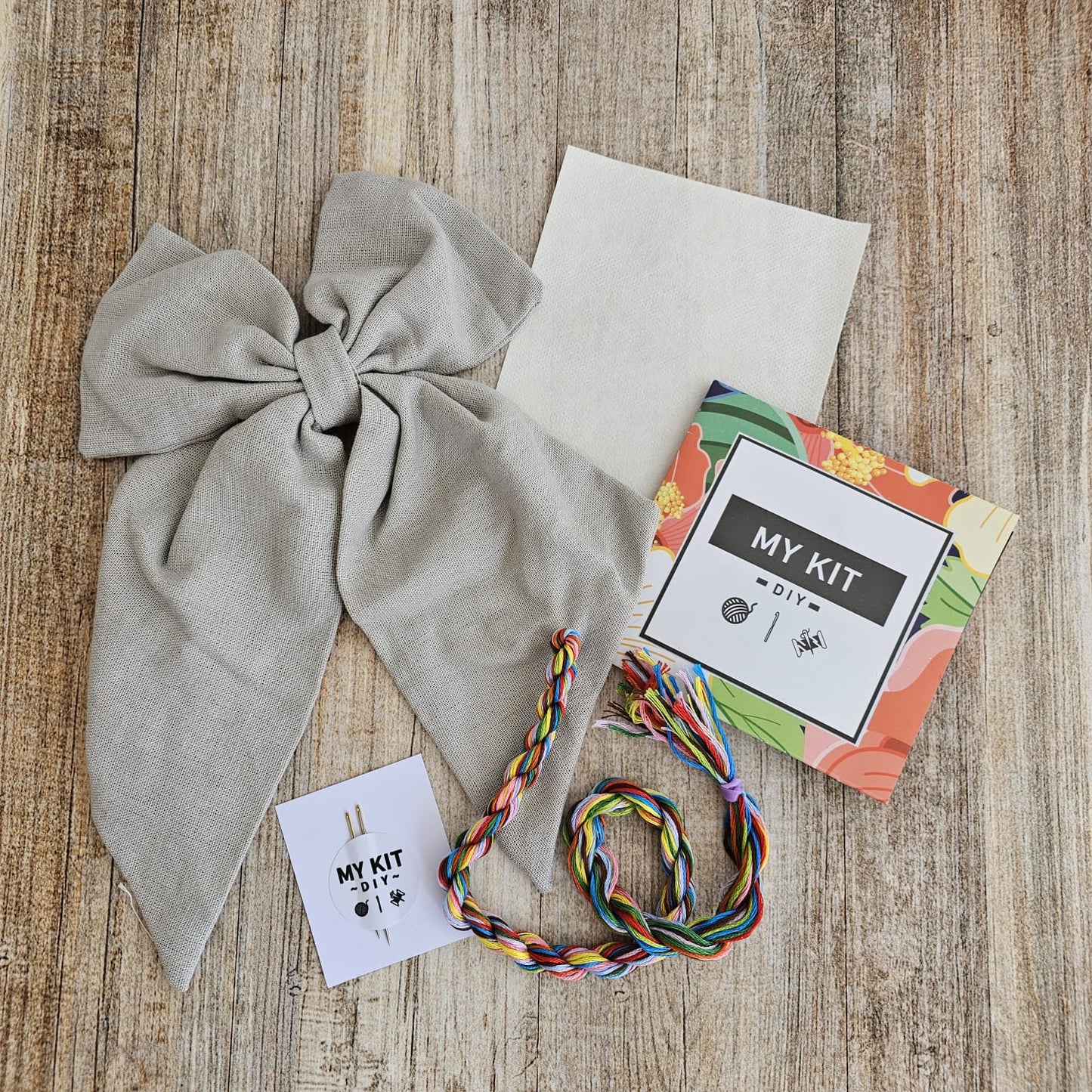 Kit Lazo pinche lino algodón grande para bordar