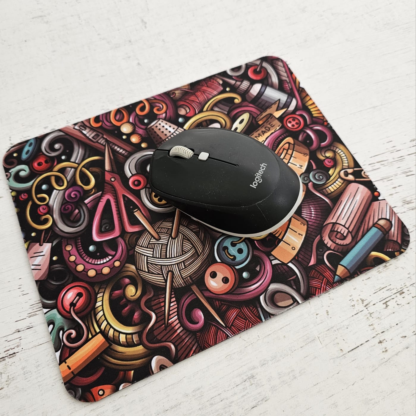 Mousepad diseño Valeria "LOVE HANDMADE"