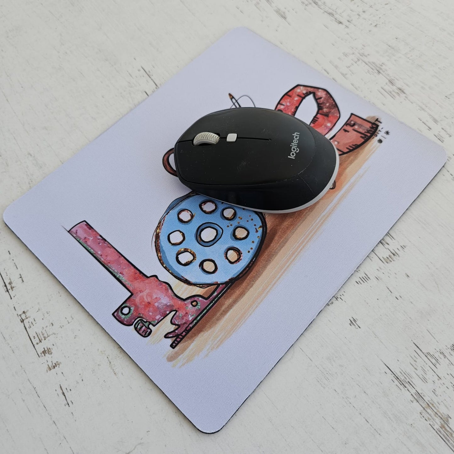 Mousepad diseño Jacinta "LOVE HANDMADE"