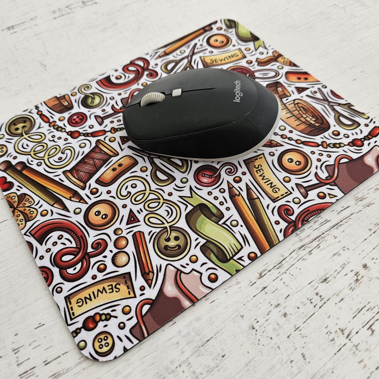 Mousepad diseño Lupe "LOVE HANDMADE"