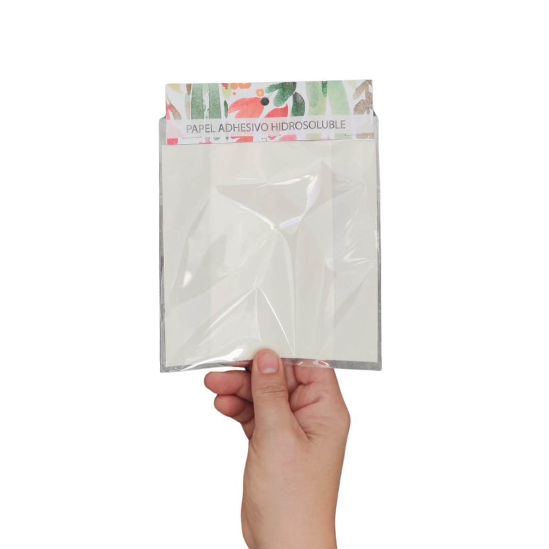 Papel adhesivo hidrosoluble SIN DISEÑO