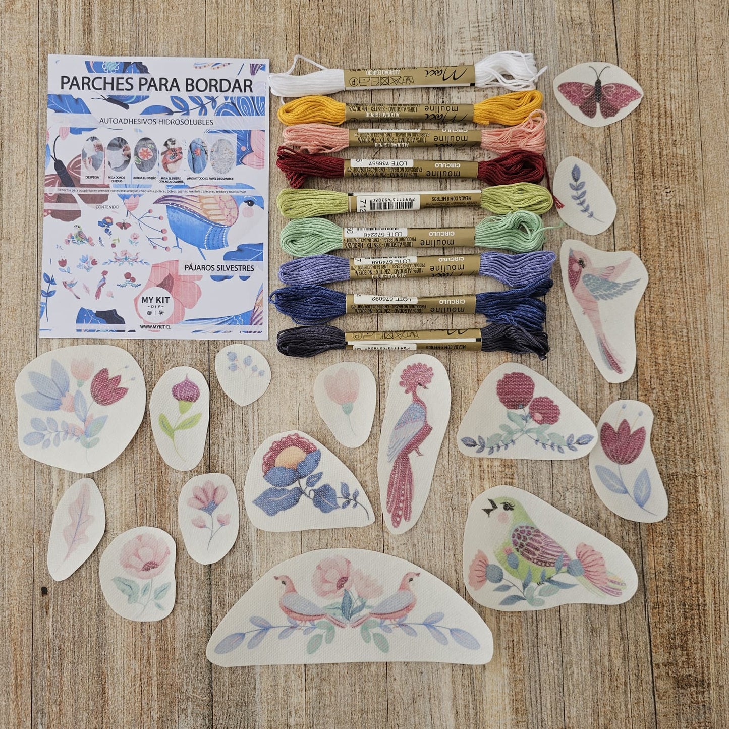 Kit parches A COLOR Pájaros silvestres