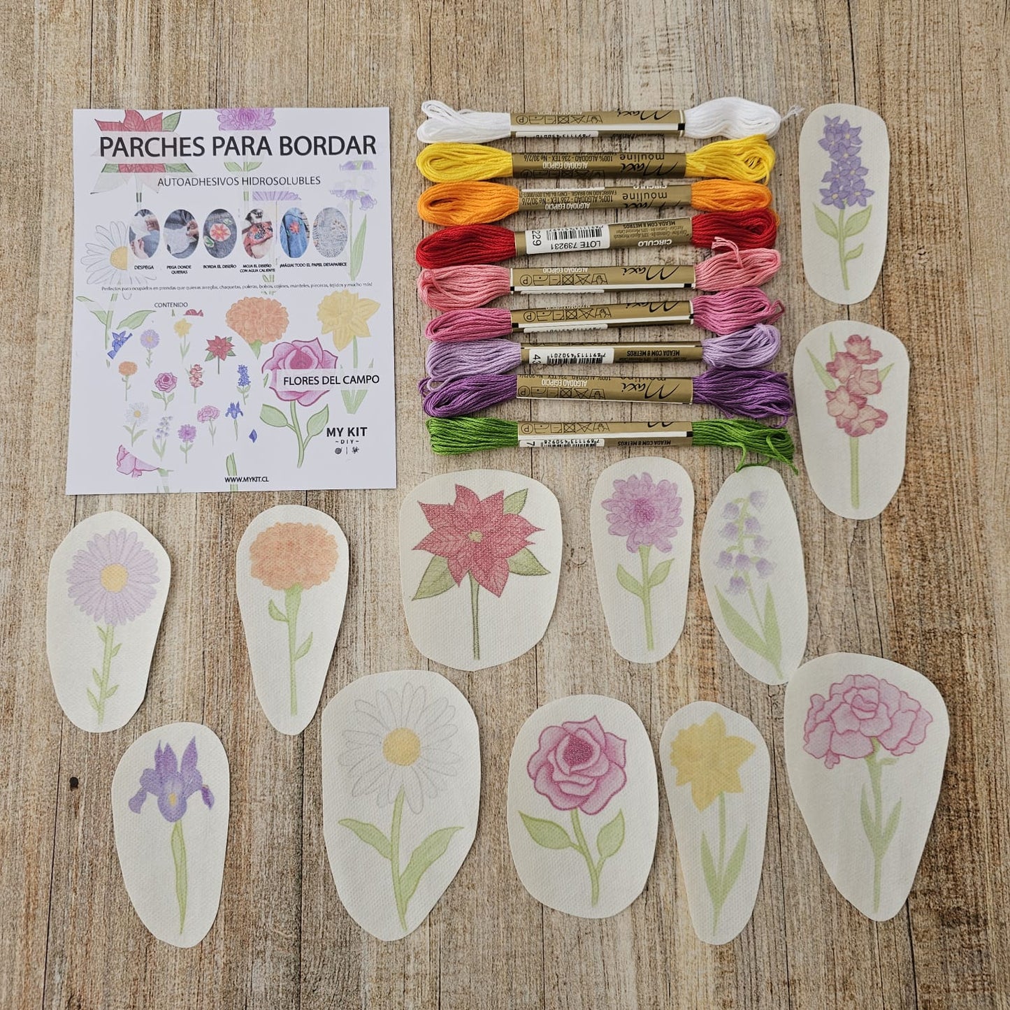 Kit parches A COLOR Flores del campo