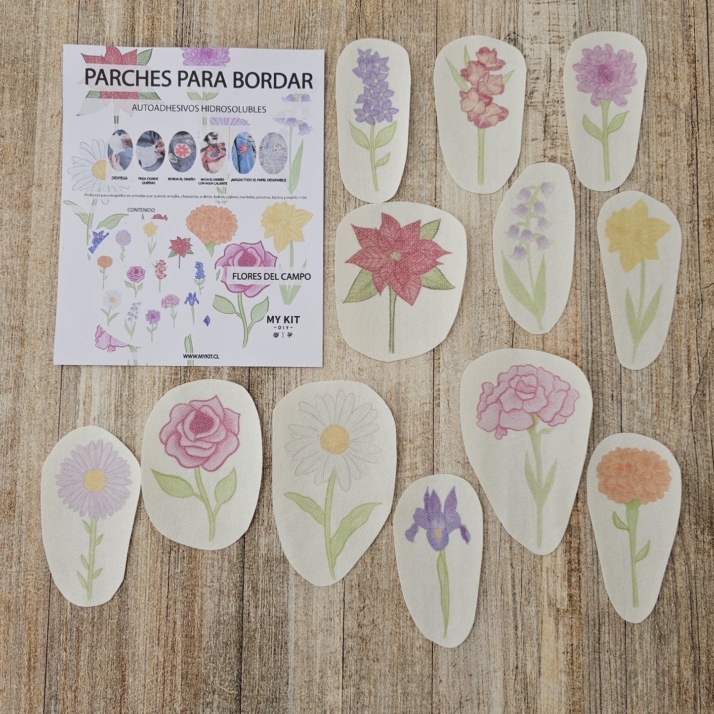 Kit parches A COLOR Flores del campo
