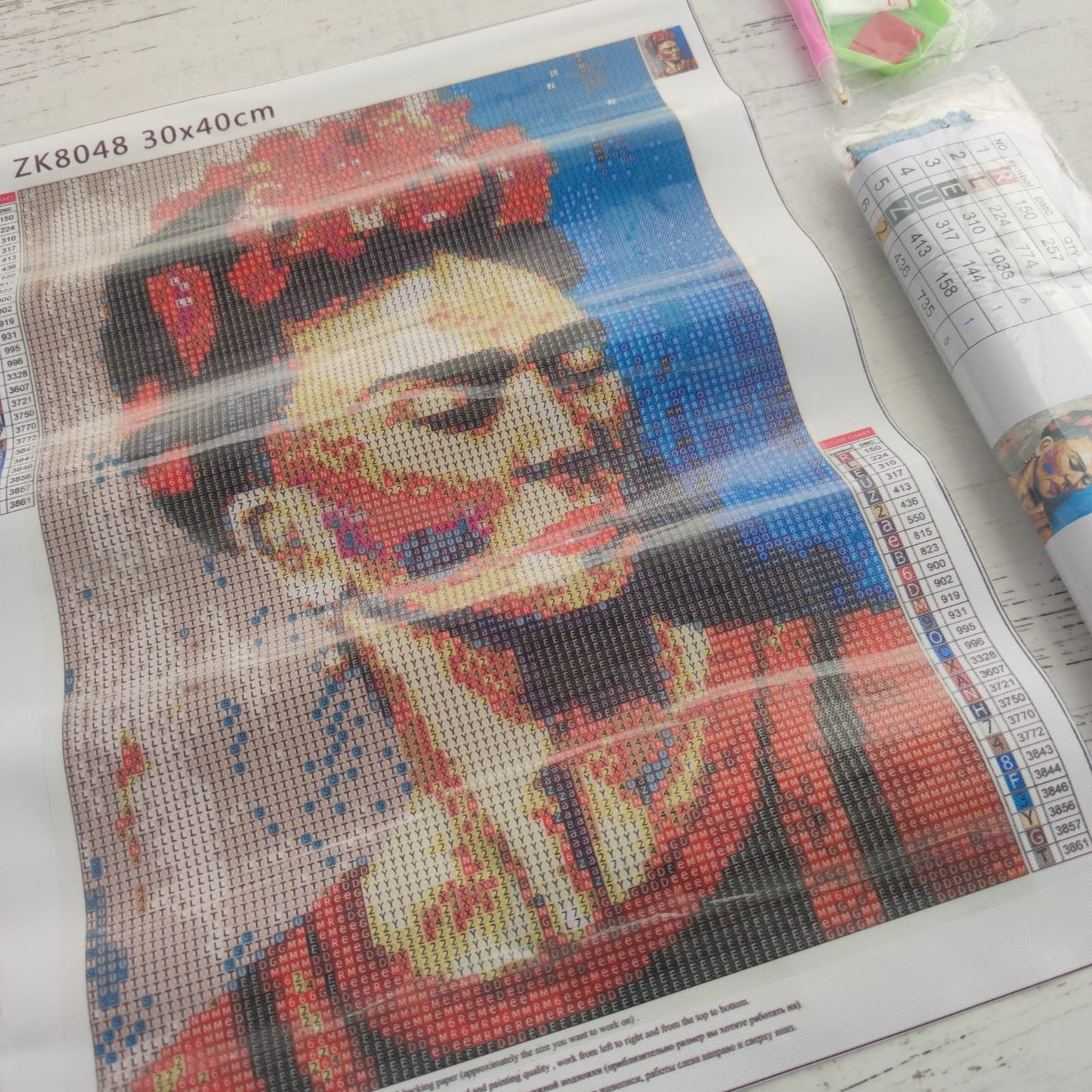 Kit pinta con diamantes 30 x 40 cm - Frida Khalo