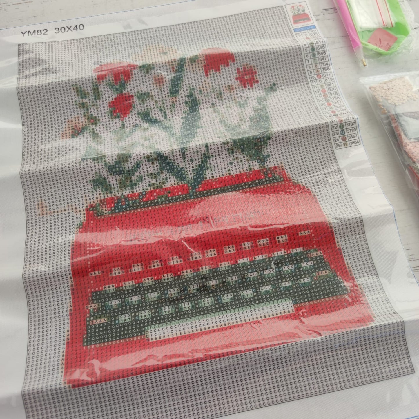 Kit pinta con diamantes 30 x 40 cm - Maquina de escribir