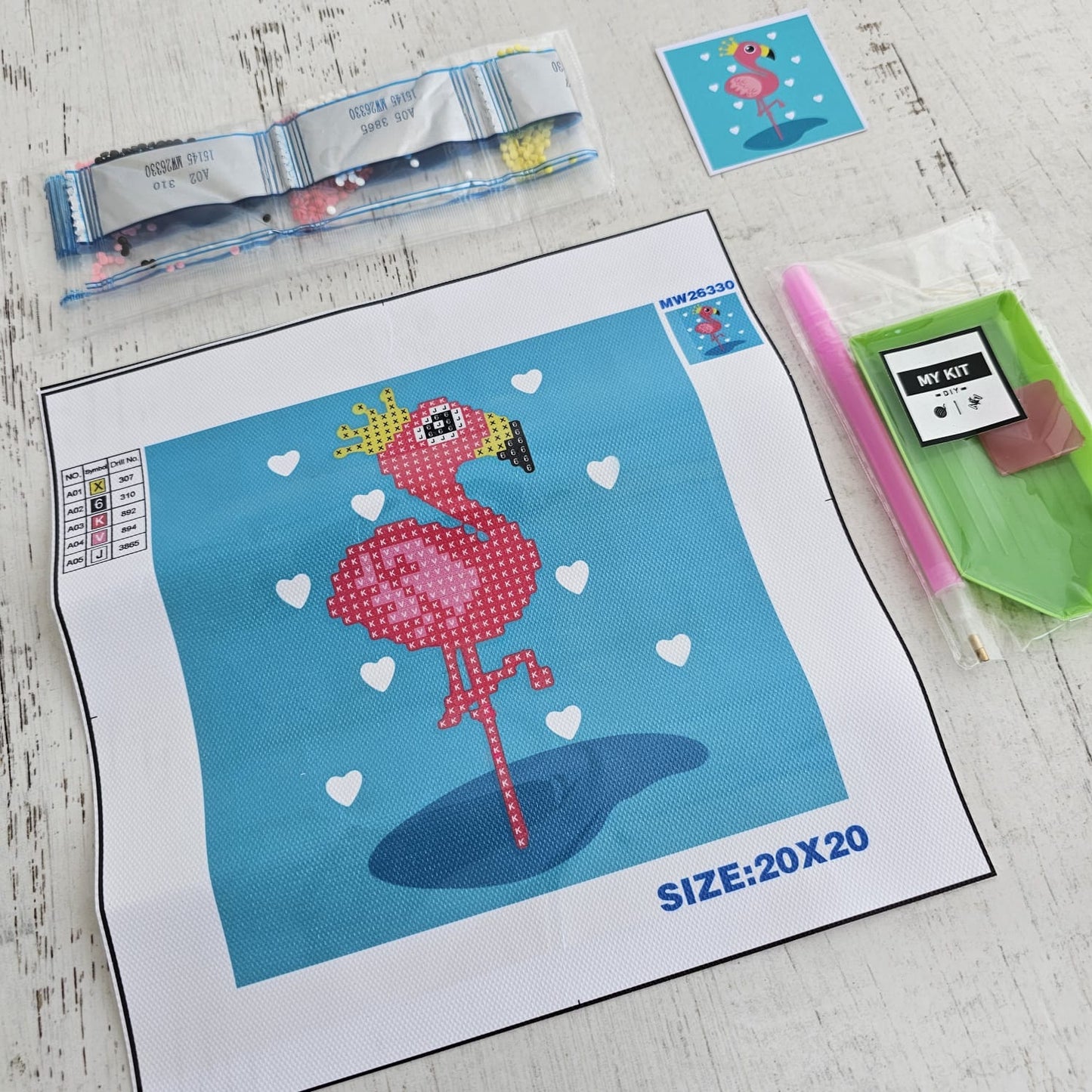 Kit Pinta con Diamantes 20x20 cm - Flamenco