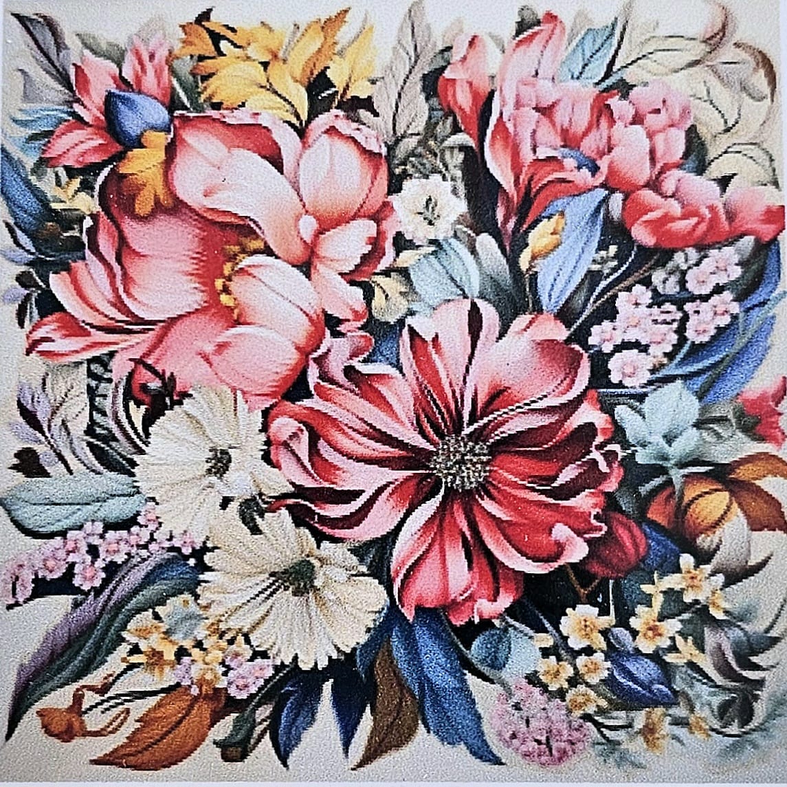 Kit pinta con diamantes 30x30 cm - Flores