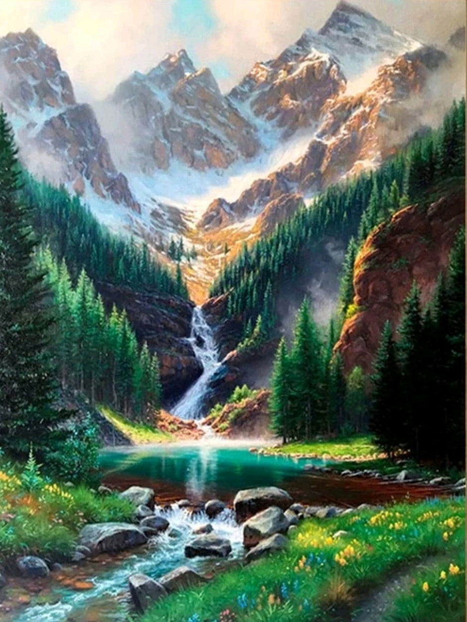 Kit pinta con diamantes 30 x 40 cm - Cascada mágica