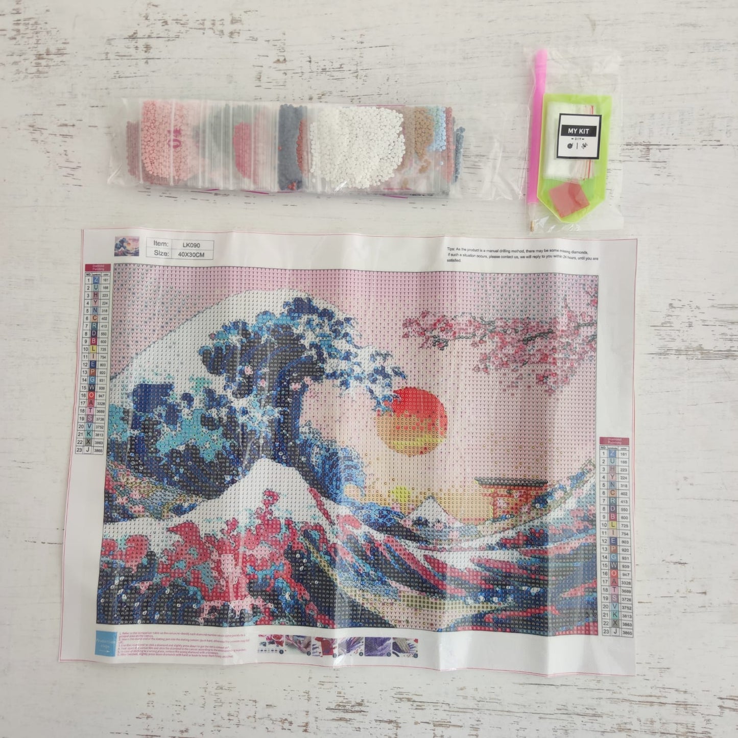 Kit pinta con diamantes 30 x 40 cm - Atardecer en el mar