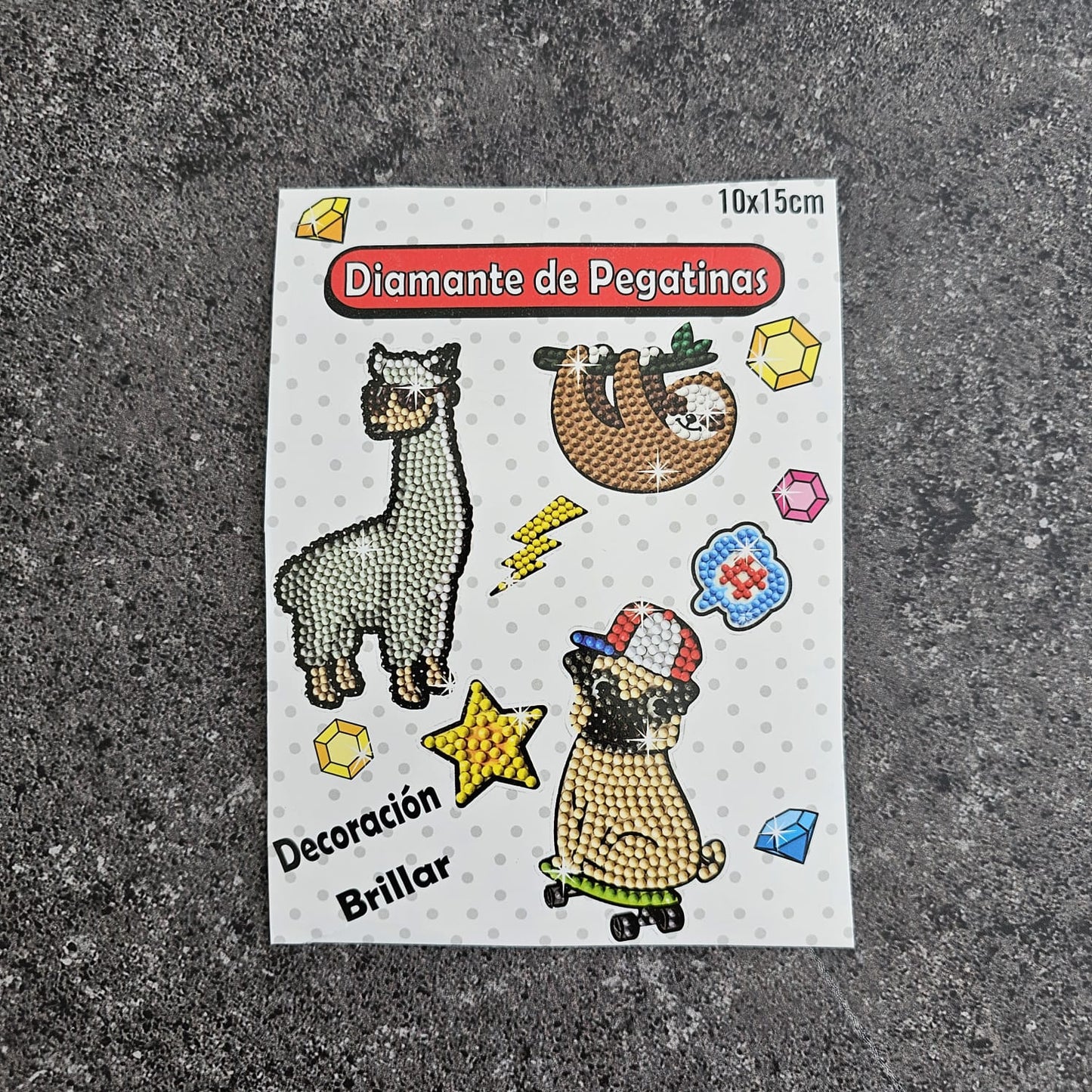 Kit stickers pinta con diamantes - Animales