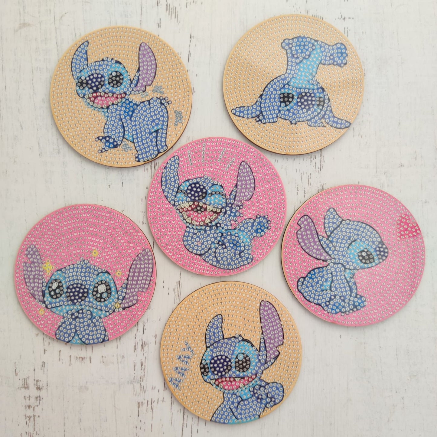 Kit posavasos pinta con diamantes - Stitch