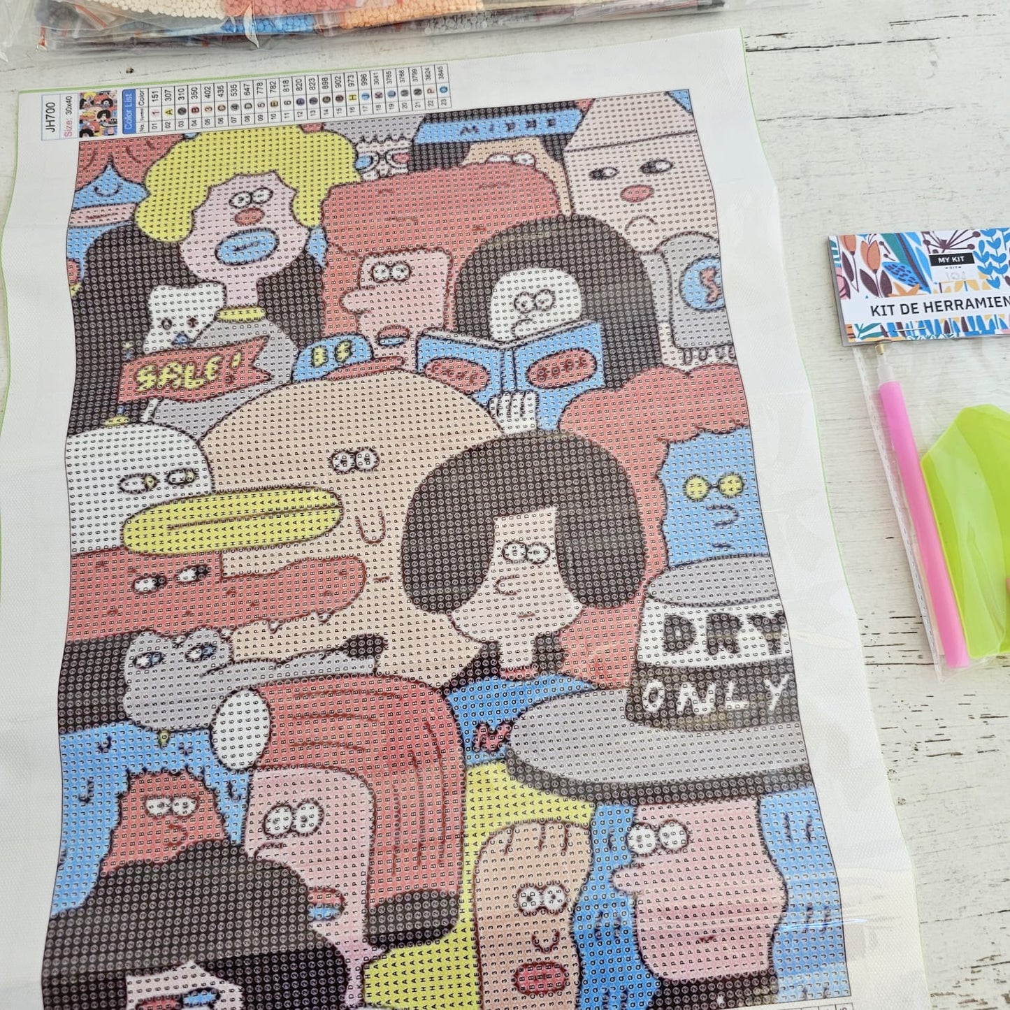 Kit pinta con diamantes 30 x 40 cm - Personajes