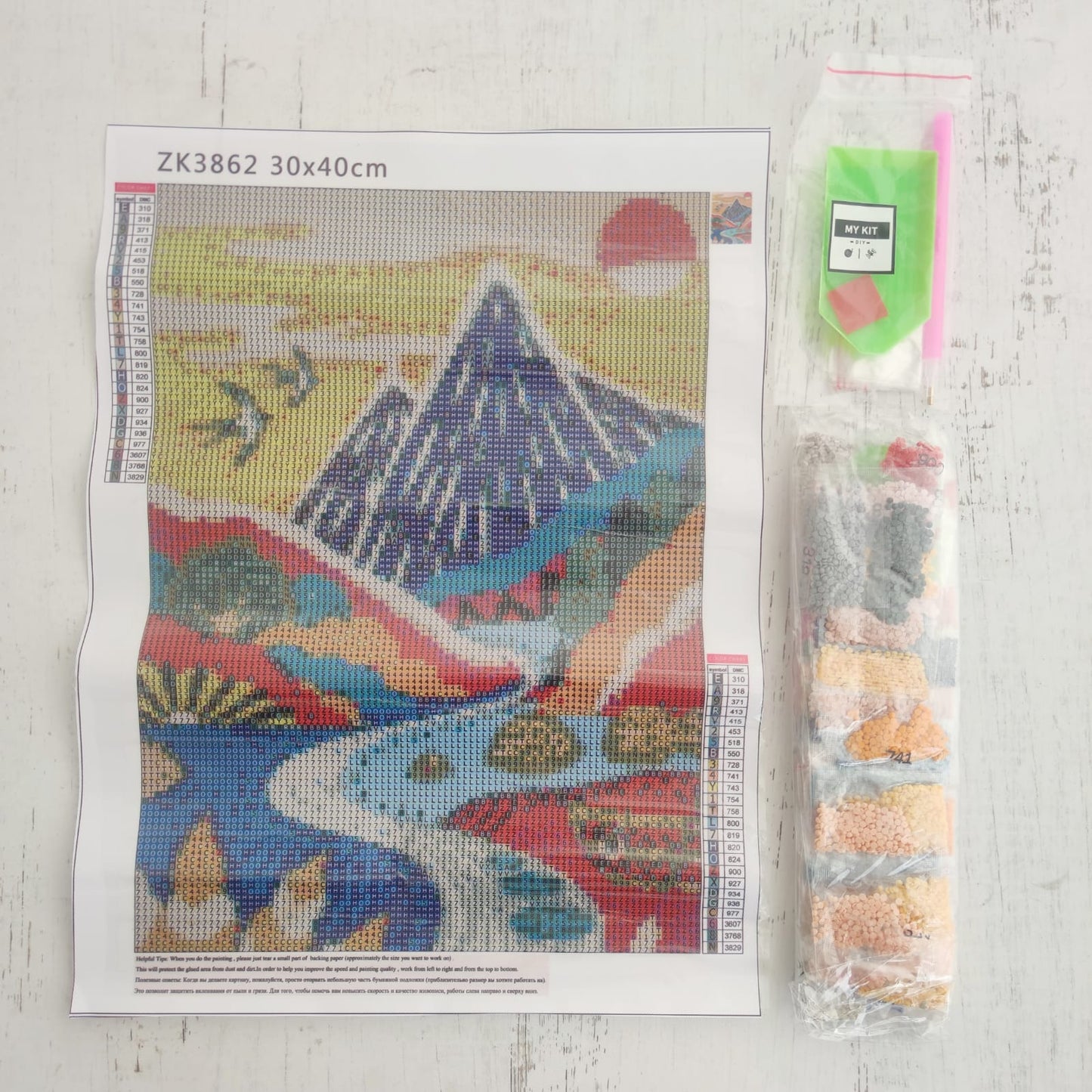 Kit pinta con diamantes 30 x 40 cm - Montaña
