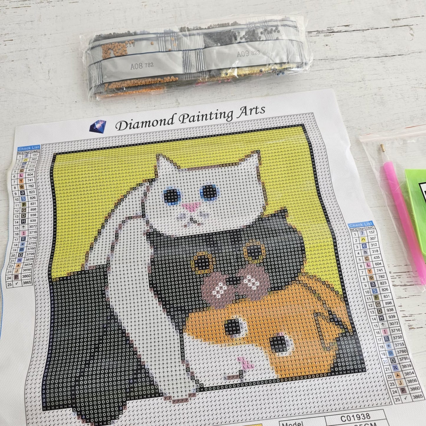 Kit pinta con diamantes 30x30 cm - Gatitos