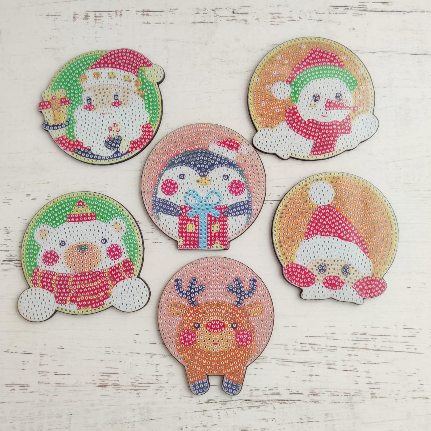 Kit posavasos pinta con diamantes - Navideños