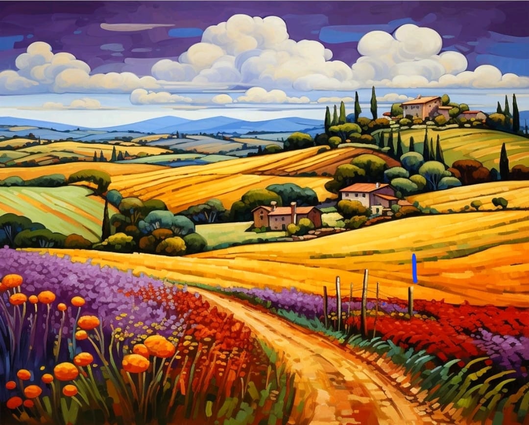Kit pinta con diamantes 30 x 40 cm - Paisaje