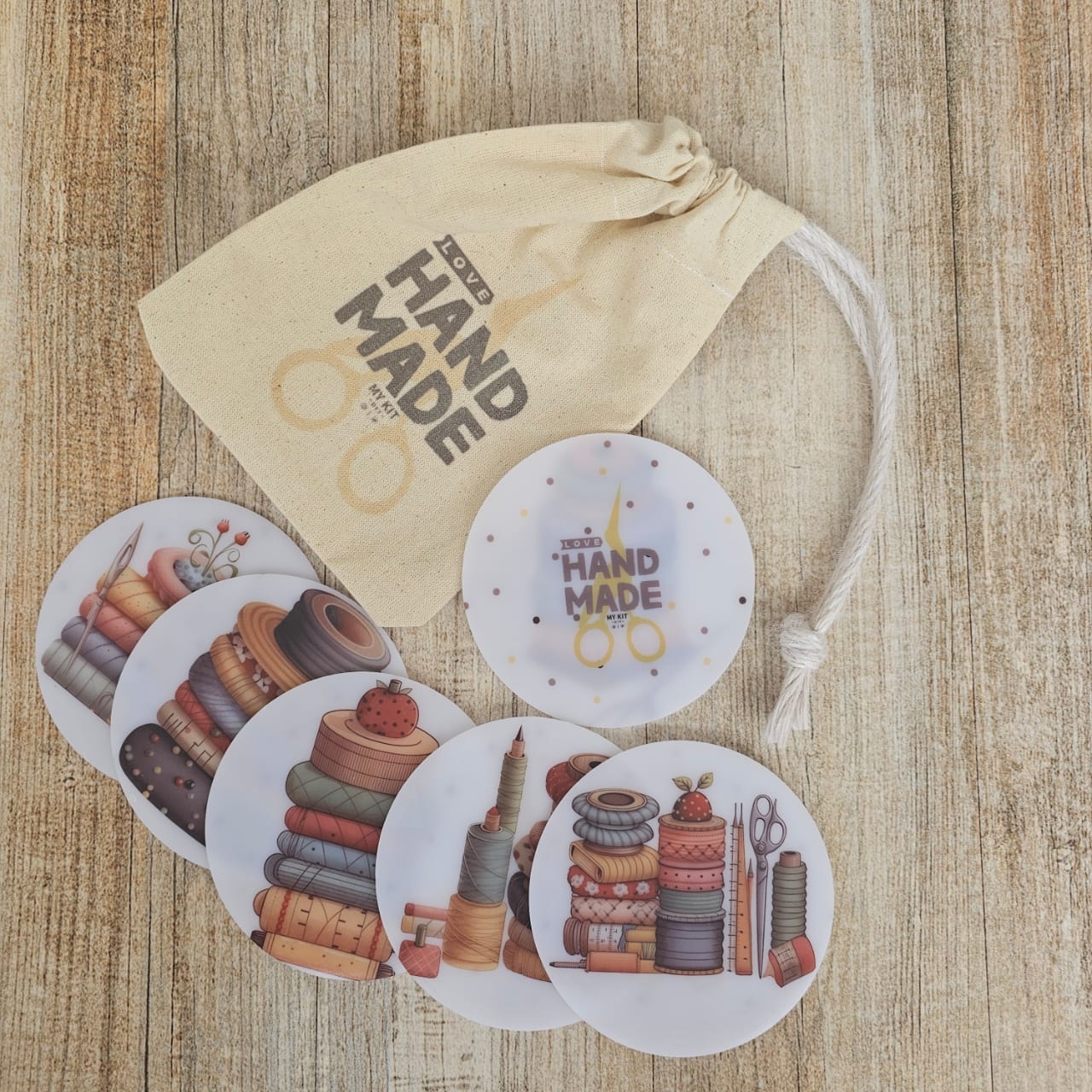 Kit posavasos Queila "LOVE HANDMADE"