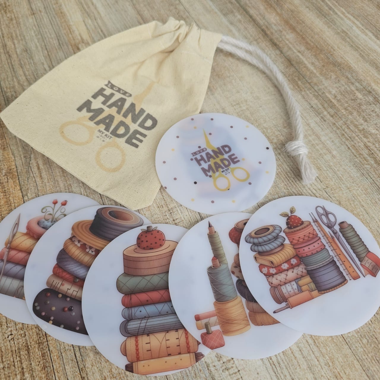 Kit posavasos Queila "LOVE HANDMADE"