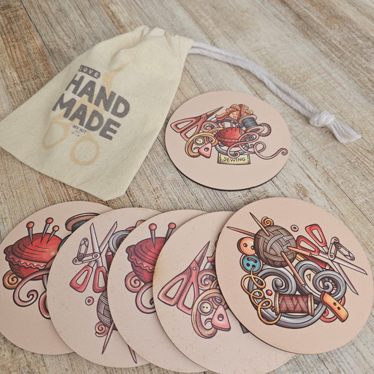 Kit posavasos Tabita "LOVE HANDMADE"