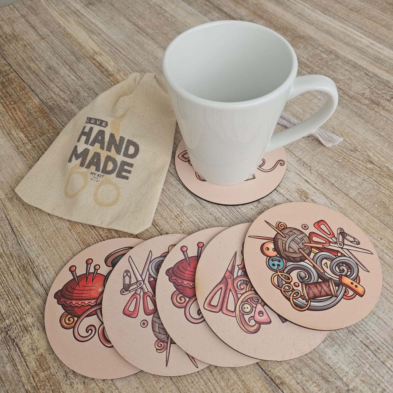 Kit posavasos Tabita "LOVE HANDMADE"
