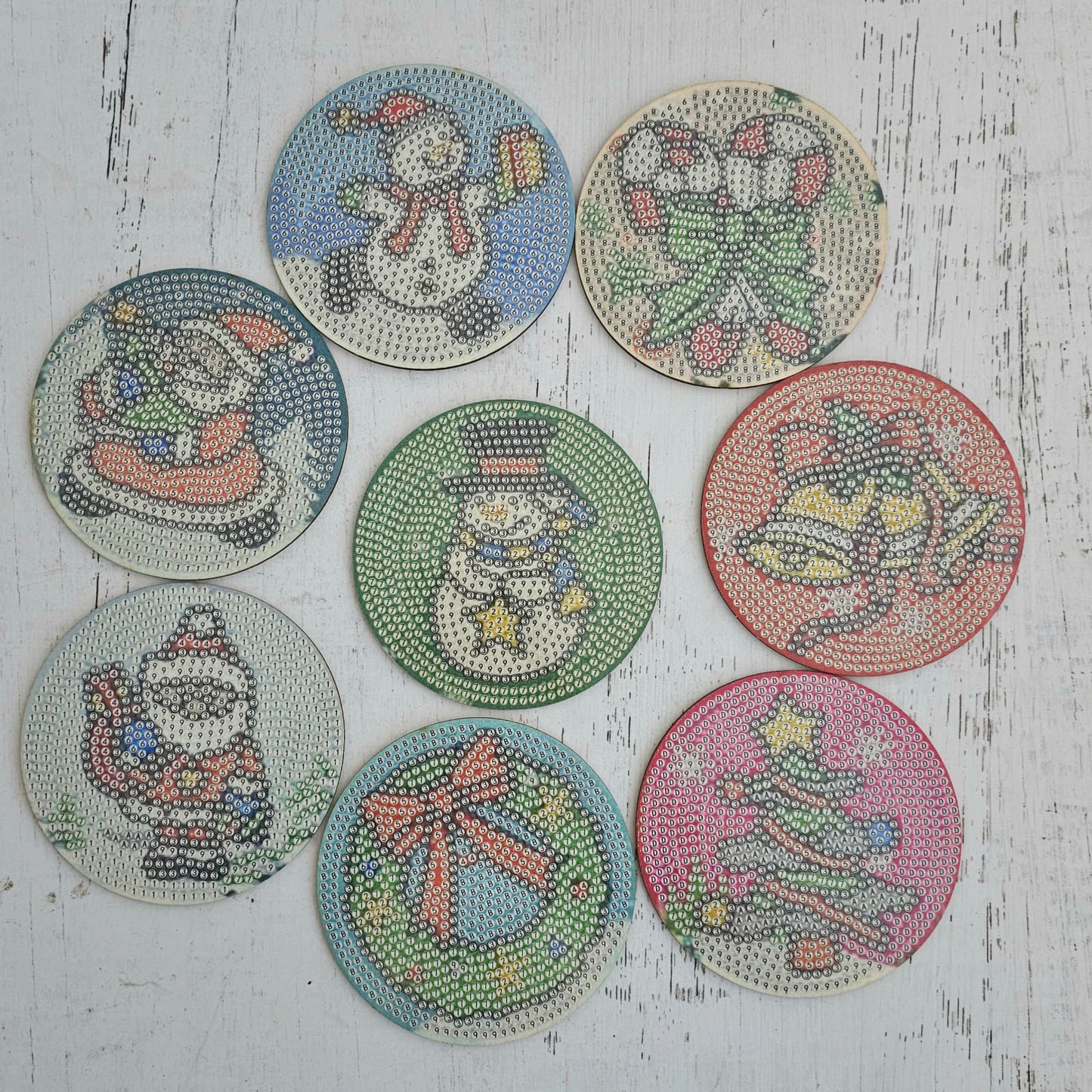 ¡ESPECIAL NAVIDAD! Kit posavasos pinta con diamantes - Navidad