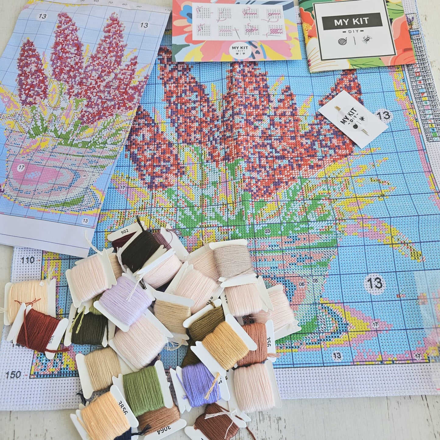 Kit punto cruz - Lavanda (40x40cm)-11ct