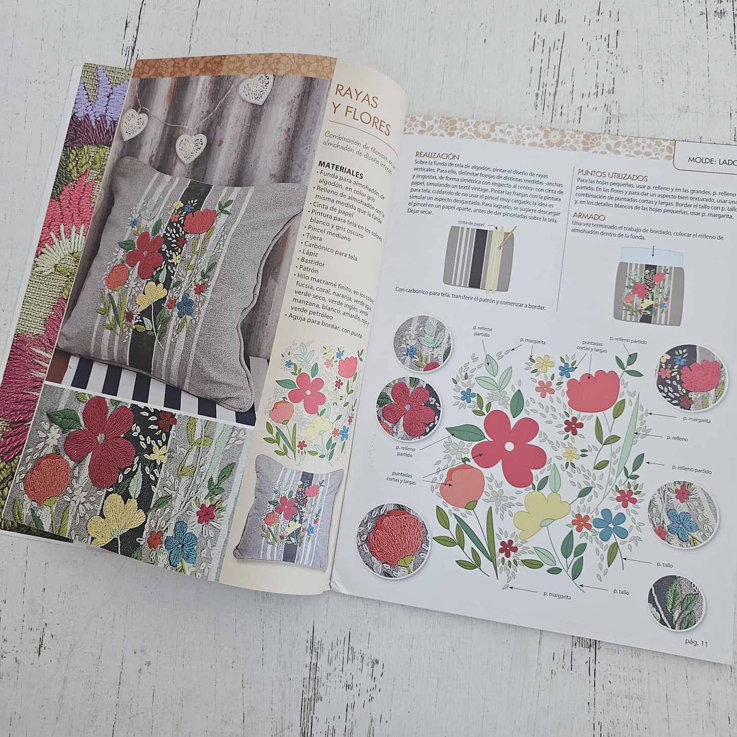 Revista bordado flores