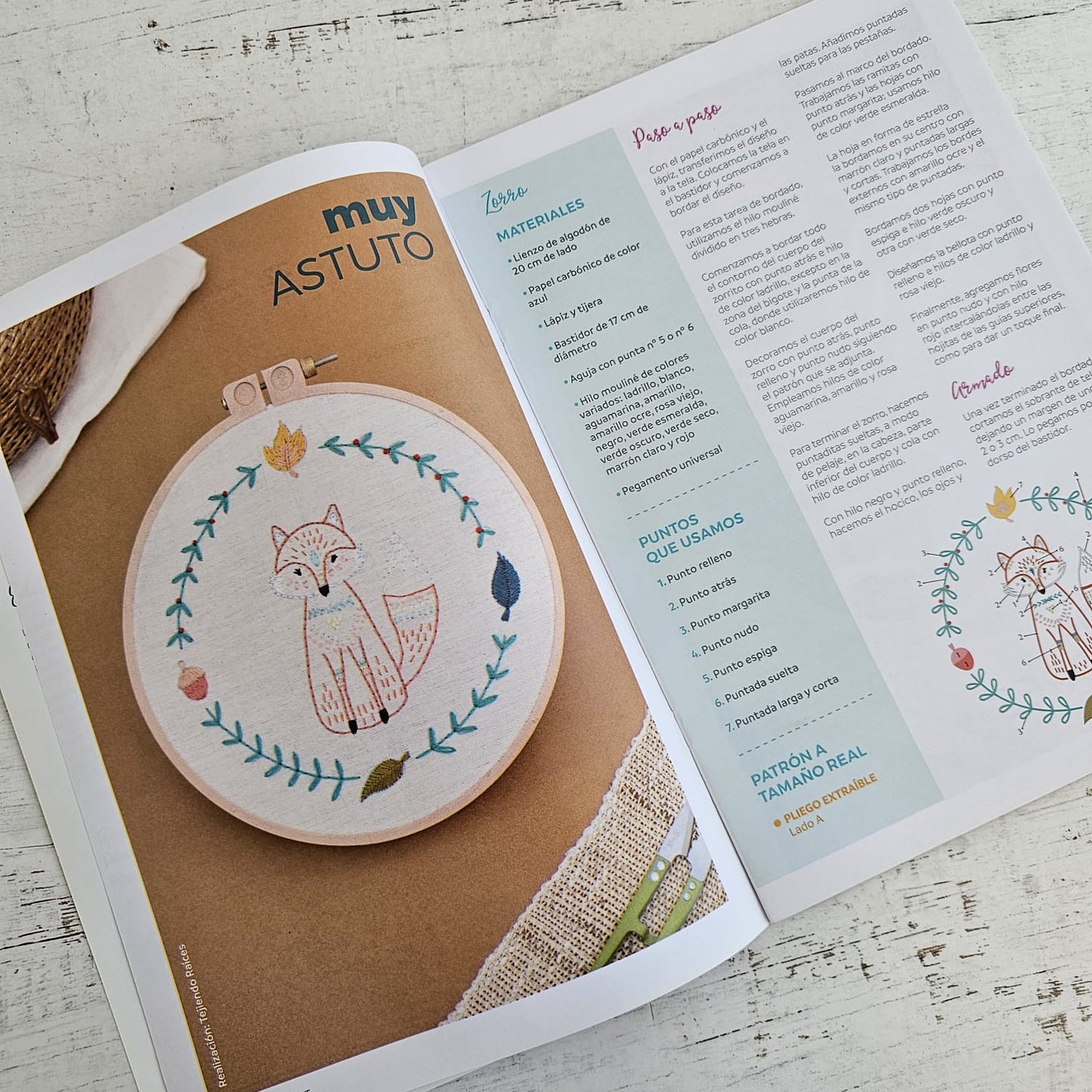 Revista de bordado Animales del bosque