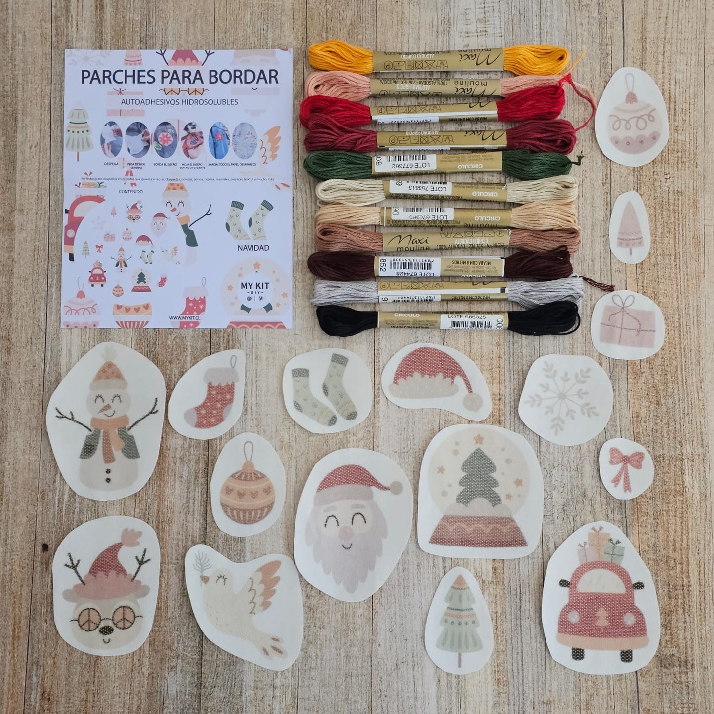 ¡ESPECIAL NAVIDAD! Kit parches A COLOR Navideño