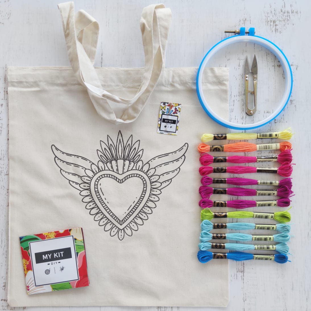 Kit bolso bordado Mila