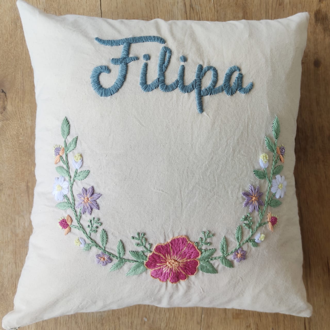 Kit funda de cojín Personalizado flores Filipa