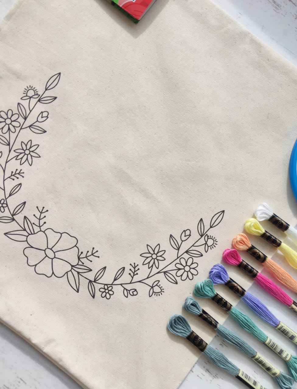 Kit funda de cojín Personalizado flores Filipa