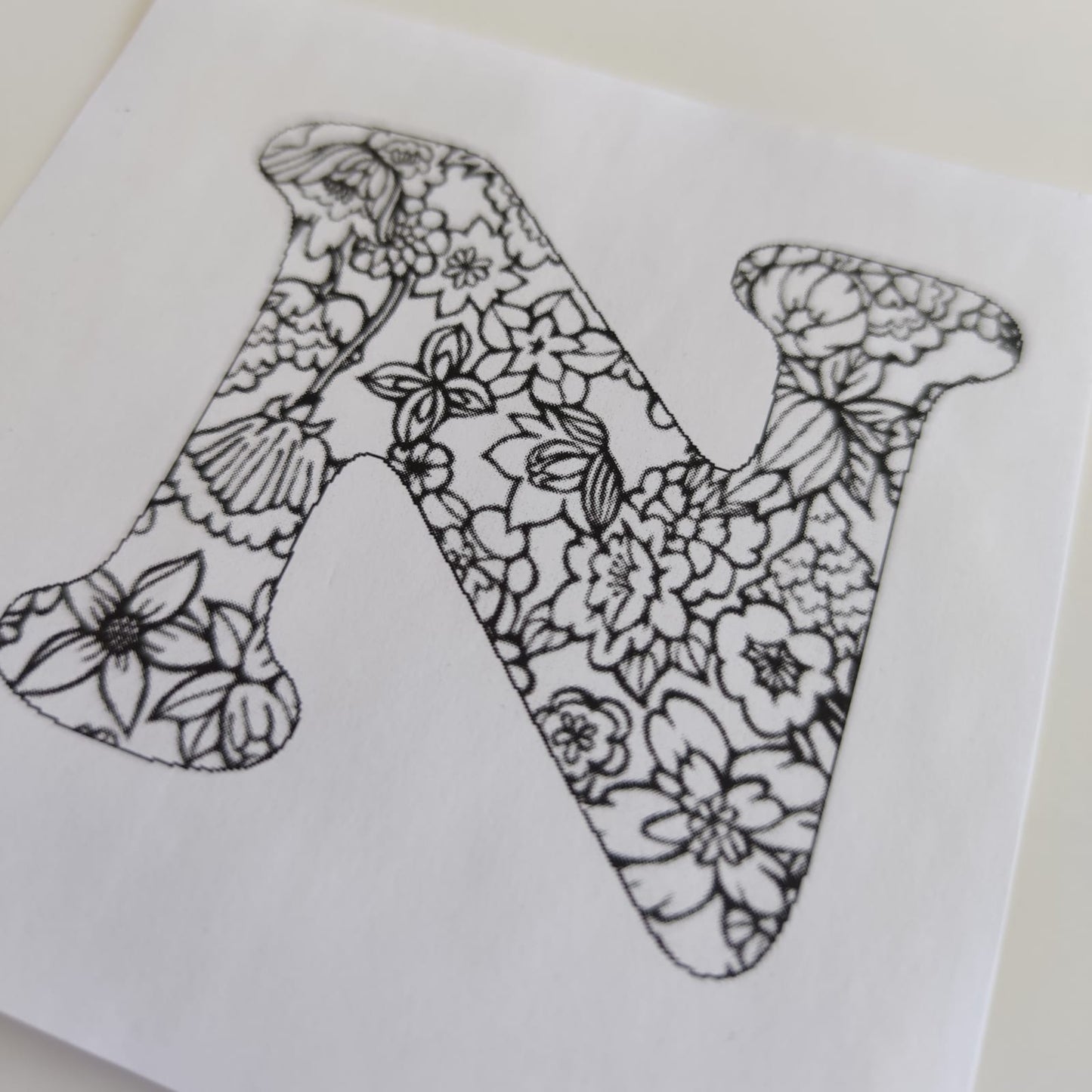 Kit letra floreada personalizada