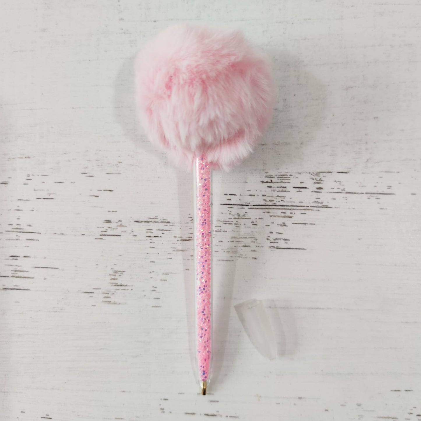 Lápiz para pegar diamantes pompom rosado