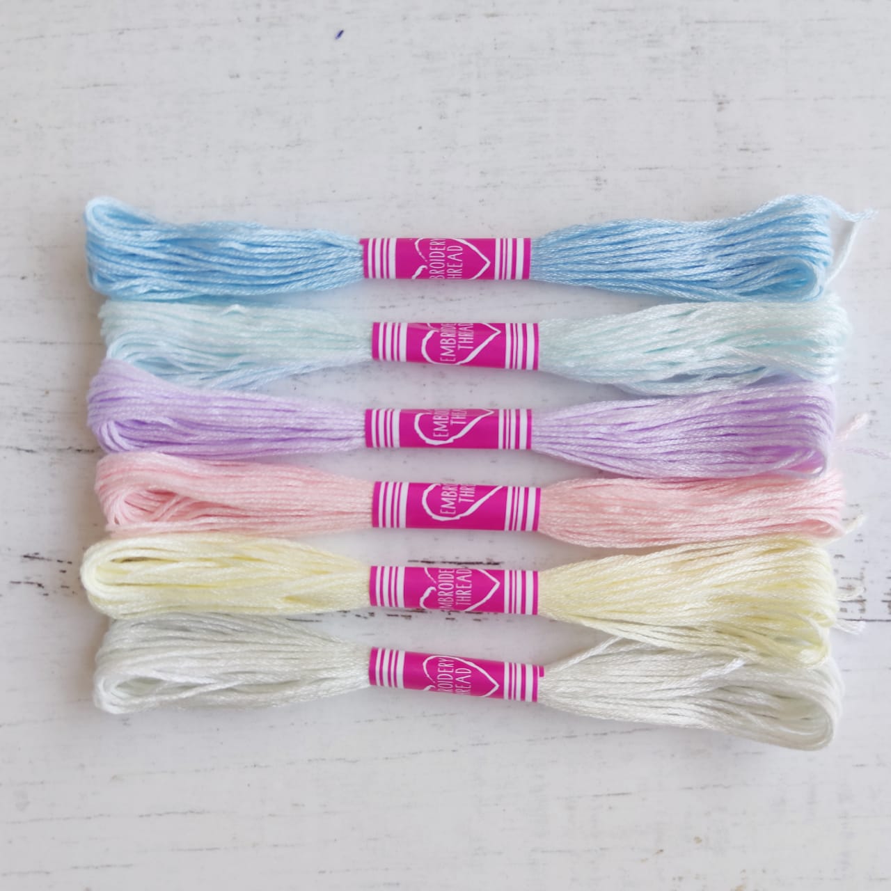 Kit 6 hilos mouline pasteles en degradé