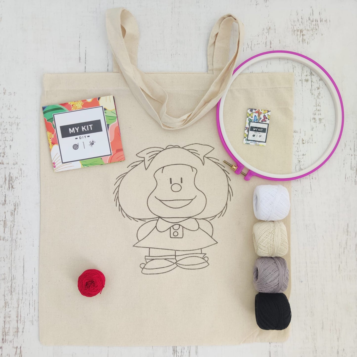 Kit bolso con esquema de puntos - Mafalda