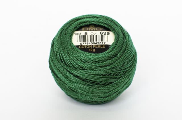 Algodón Perlé grosor 8 ovillos de 10 gr marca DMC