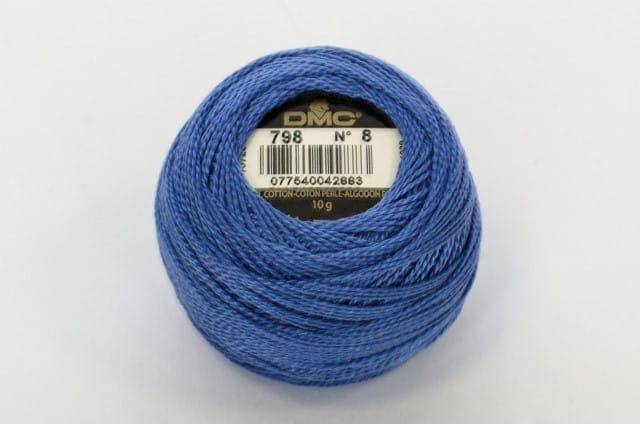 Algodón Perlé grosor 8 ovillos de 10 gr marca DMC