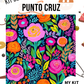 Kit punto cruz - Flores coloridas (40x40cm)-11ct