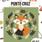 Kit punto cruz - Zorrito (40x40cm)-11ct