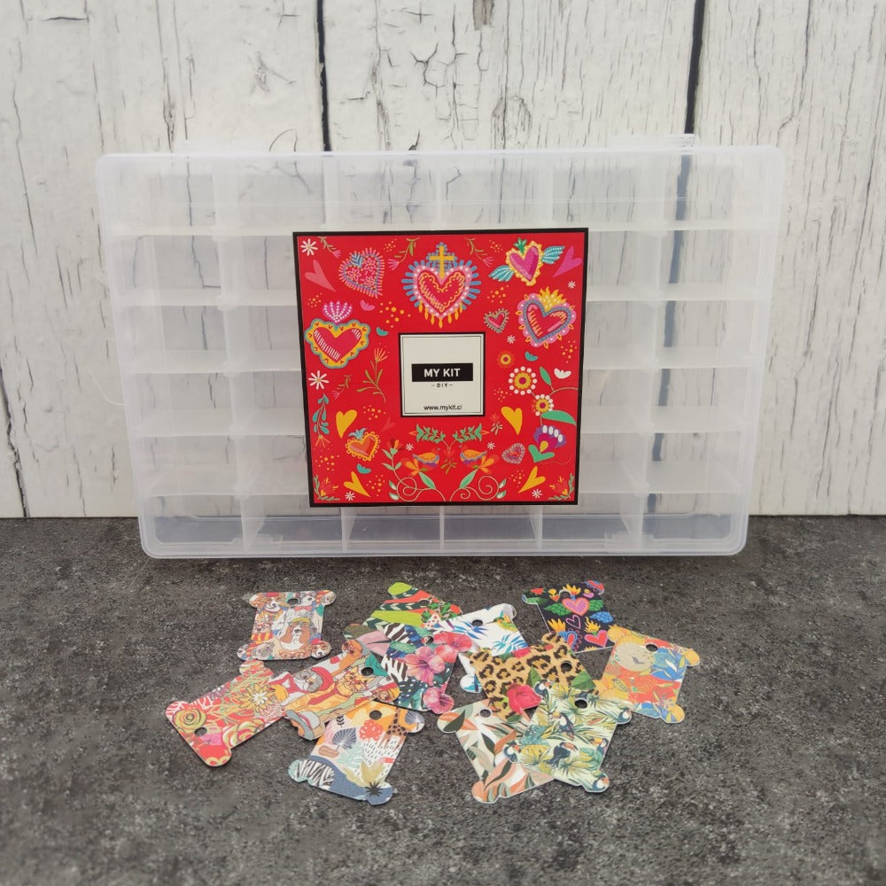 Caja organizadora para hilos